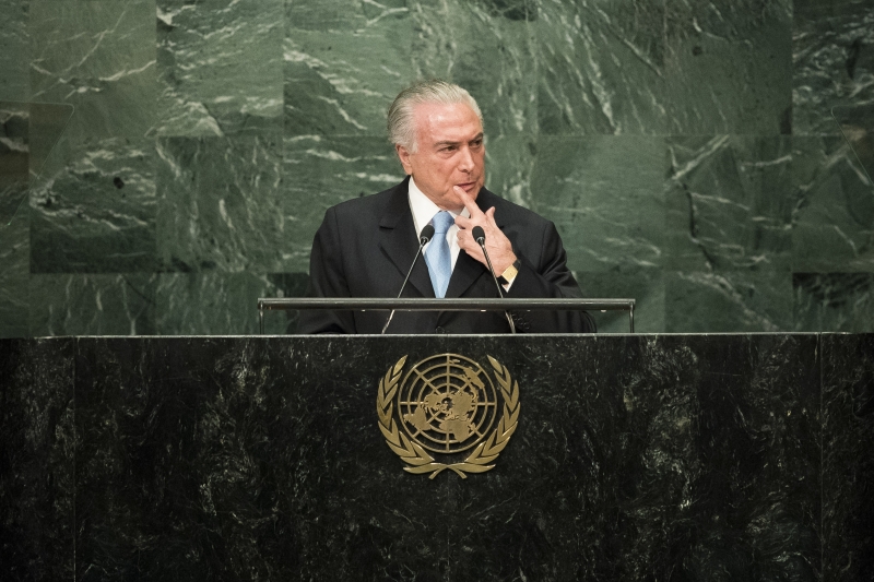 Falando a líderes de vários países do mundo, presidente afirmou que o impeachment de Dilma Rousseff respeitou a ordem constitucional
