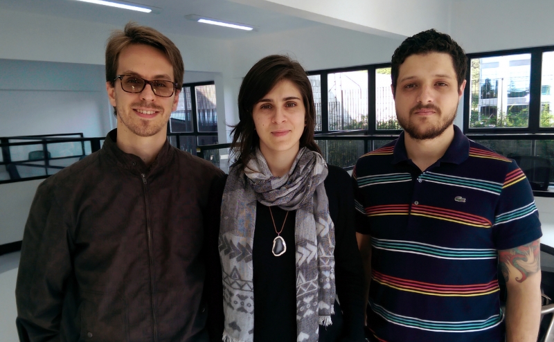 Marcos Berghahn, Tha&iacute;s Serafini e Gustavo Zanette #NaBatalha do e-commerce Foto: Shoptutor/Divulga&ccedil;&atilde;o/JC