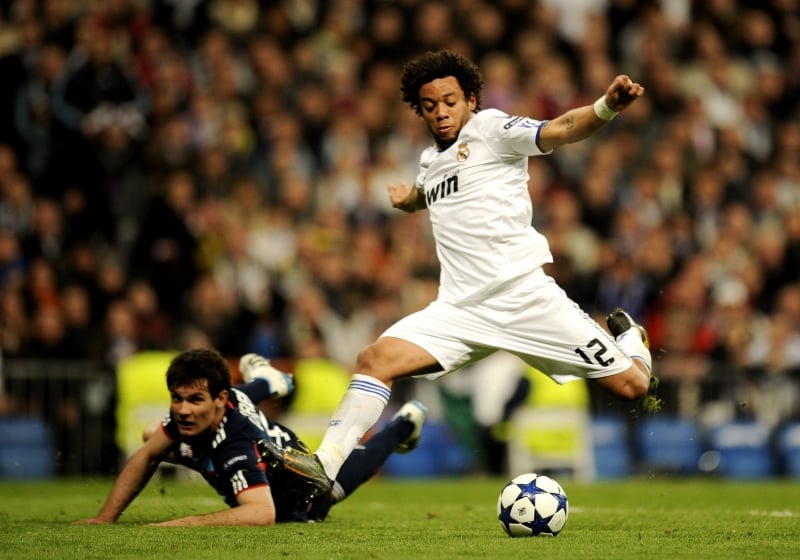 Marcelo se machucou no empate por 1 a 1 com o Villarreal, na quarta-feira, em rodada do Campeonato Espanhol