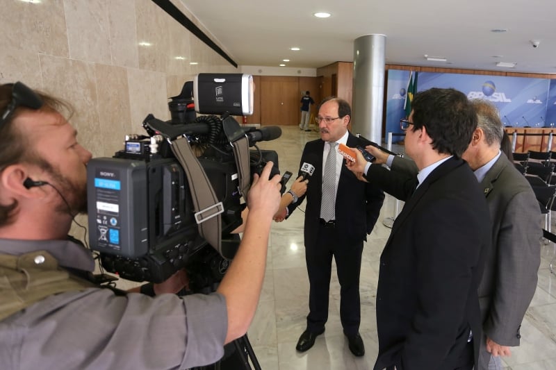 Governador José Ivo Sartori falou aos repórteres após reunião com o Presidente da República, Michel Temer, em Brasília