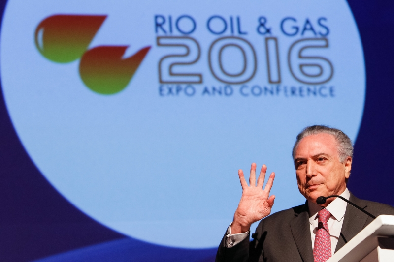 Presidente Michel Temer durante Cerim&ocirc;nia de Abertura da Rio Oil & Gas 2016