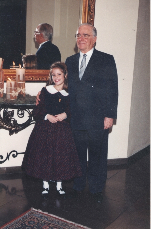 Fernanda Ritter com seu av&ocirc; Foto: ARQUIVO PESSOAL/JC