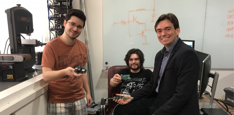 Diego dos Santos, Gr&eacute;gory Gusberti e Diego Trindade  #NaBatalha das montagens Foto: Clube Maker/Divulga&ccedil;&atilde;o/JC