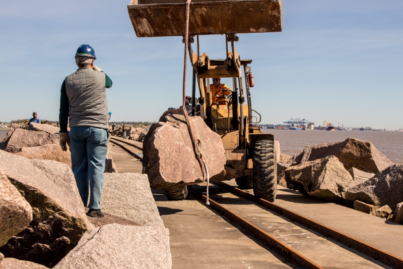 Fortes ventos deslocaram as pedras no local