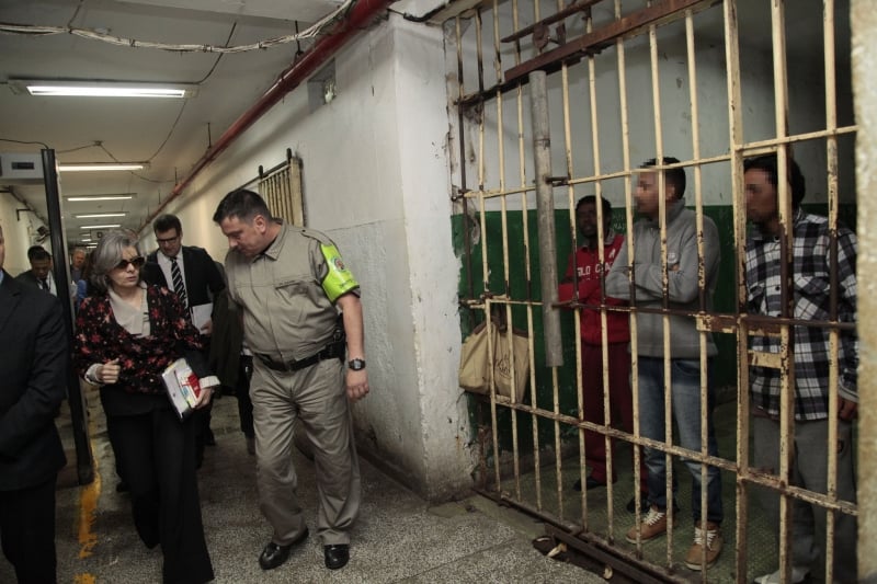 Ministra Cármen Lúcia faz visitou o Presídio Central de Porto Alegre em 2016