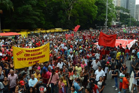 Manifestantes da Frente Brasil sem Medo se concentraram na avenida Paulista 