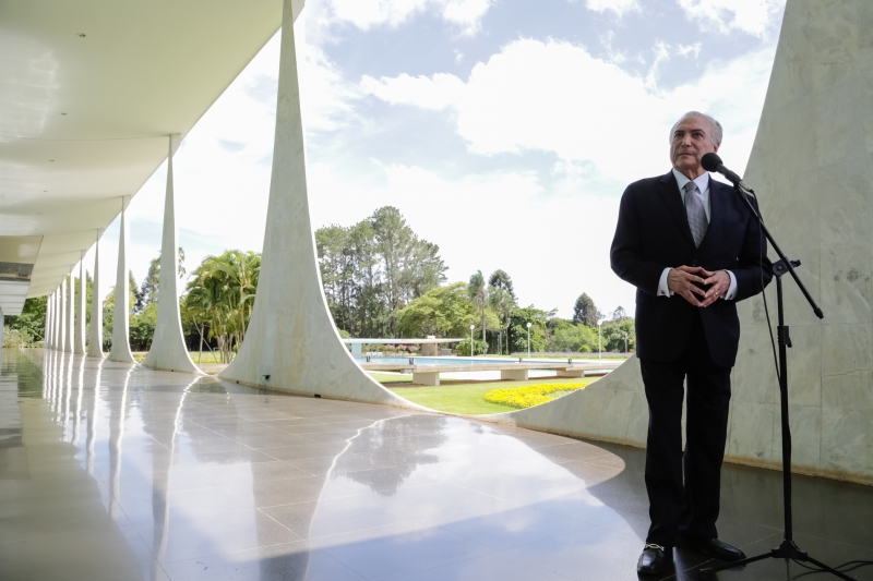 Presidente Michel Temer durante café da manhã com jornalistas do Comitê de Imprensa do Palácio do Planalto