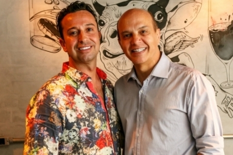 Fabio Sehbe, aterrissando de Los Angeles, e João Pulita no 20Barra9, no Moinho da Estação, em Caxias do Sul