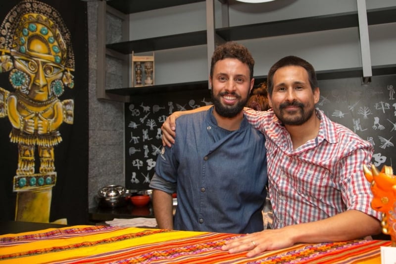 Chef brasileiro Pedro Mattos e o peruano Hor�cio Icochea Villacorta