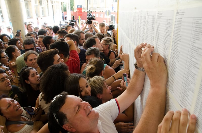 A universidade prevê a divulgação do listão até amanhã, dia 21