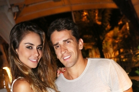 Moyale Guardini e Marcio Escher no 300 Cosmo Beach Club, em Jurerê Internacional

