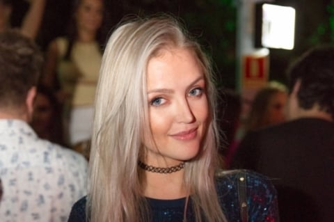 Renata Rosin na inauguração do Café de La Musique Atlântida