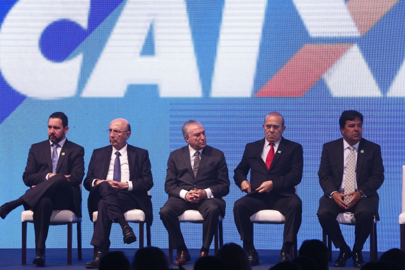 O presidente Michel Temer e ministros participaram do evento Caixa 2017, organizado pelo banco federal em Brasília nesta quinta-feira