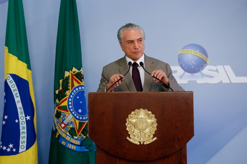 (Brasília - DF, 13/02/2017) Pronunciamento à imprensa do Presidente Michel Temer. Foto: Beto Barata/PR