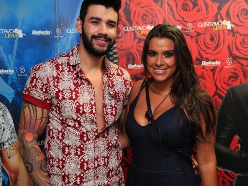 Gusttavo Lima com Shay Campani no seu show na Privilège Xangri-lá