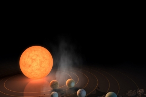 Sistema orbita uma estrela chamada Trappist-1, localizada a cerca de 40 anos-luz