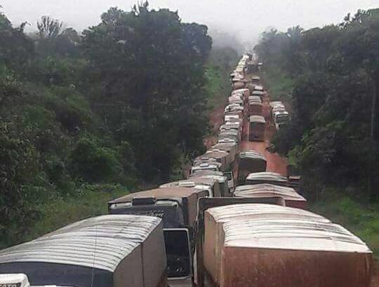 Fila de caminhões chegou a 70 quilômetros no período mais crítico para trafegar na estrada