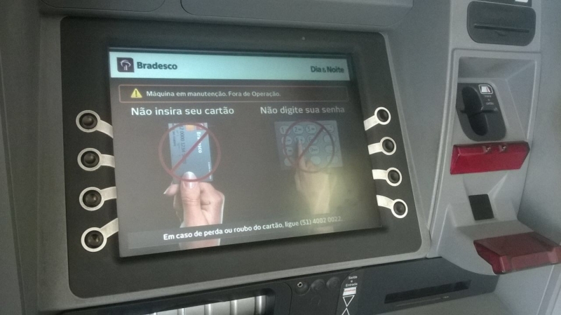 Sistema do banco Bradesco apresenta instabilidade nesta tarde, inclusive nas agências