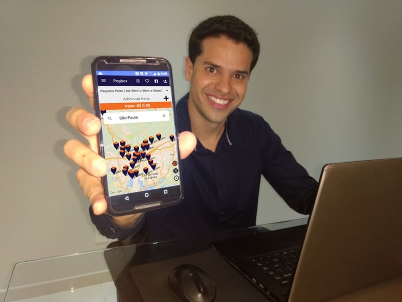 Spencer Souza, s&oacute;cio da PegBox, empresa de recebedores de encomendas Foto: ARQUIVO PESSOAL/JC