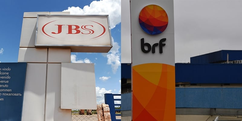 Ações ordinárias da JBS caíra 10,59% e papéis da BRF perderam 7,25%