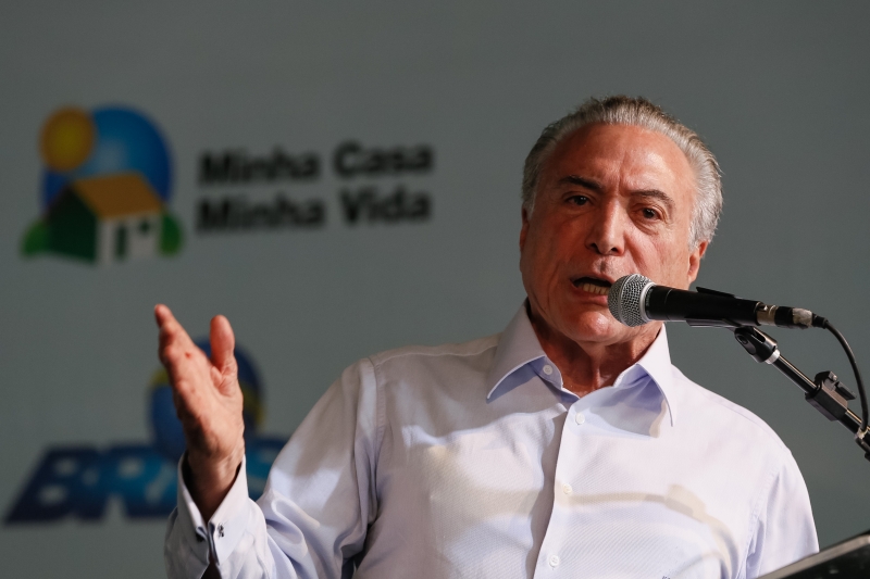 Temer, afirmou durante discurso que a credibilidade no Brasil está aumentando