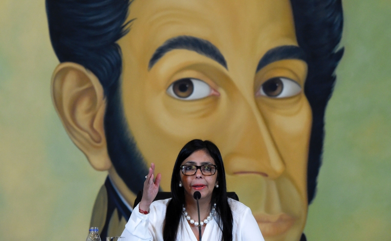 A vice-presidente Delcy Rodrigues foi uma das autoridades venezuelanas mirada pelas medidas punitivas 