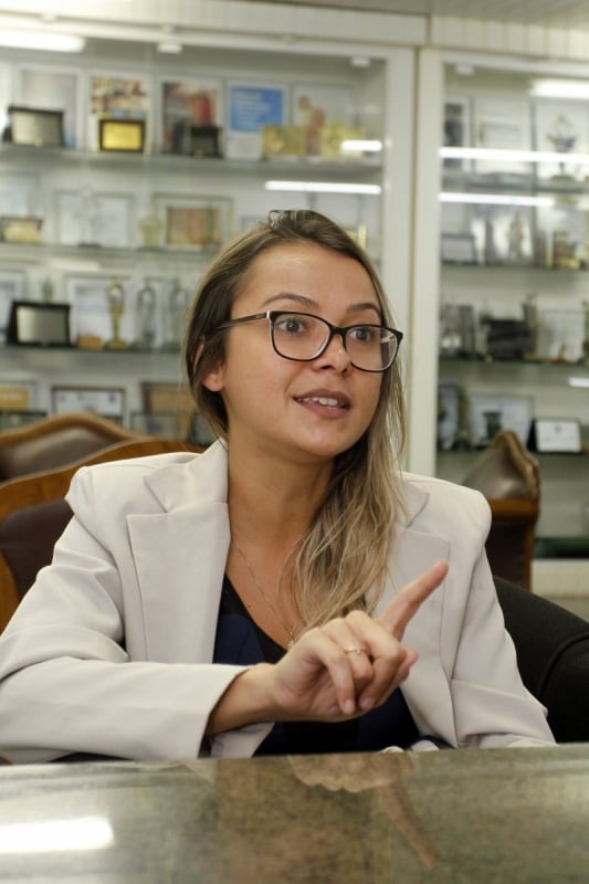 B&aacute;rbara Freiris, gerente de multiplicadores da Endeavor, durante agenda na Capital Foto: MARCELO G. RIBEIRO/JC