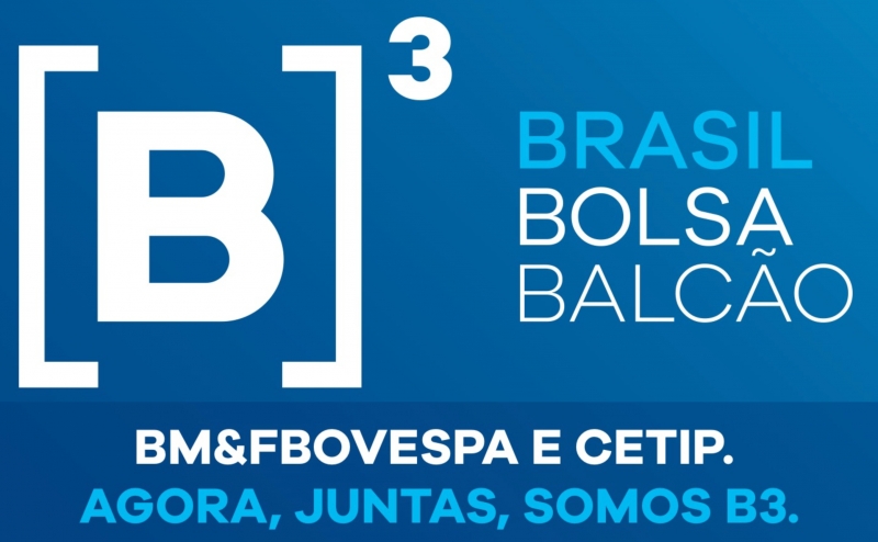 Fusão entre BM&FBovespa e Cetip na quinta-feira criou a marca B3