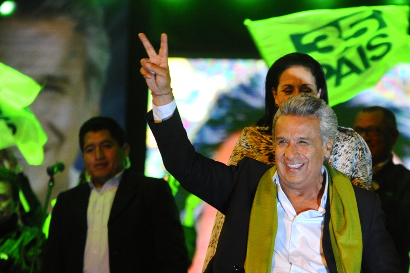 Com 95.64% das urnas apuradas, Moreno obteve 51.11% dos votos