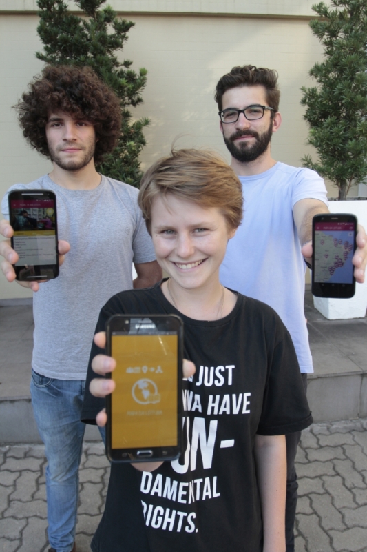 Entrevista com Tairon Coelho, Yasmin Wink e Guilherme Donada, sobre o aplicativo Mapa de Leitura, que visa conectar bibliotecas comunit&aacute;rias pelo Brasil. Foto: JONATHAN HECKLER/JC