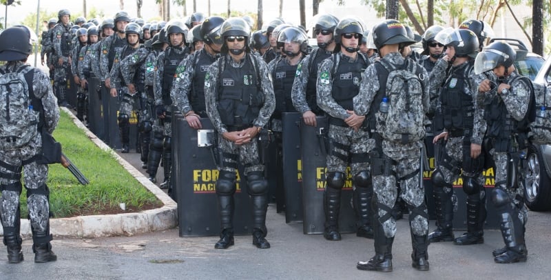 O procedimento é protocolo quando grandes manifestações são marcadas para a Esplanada dos Ministérios