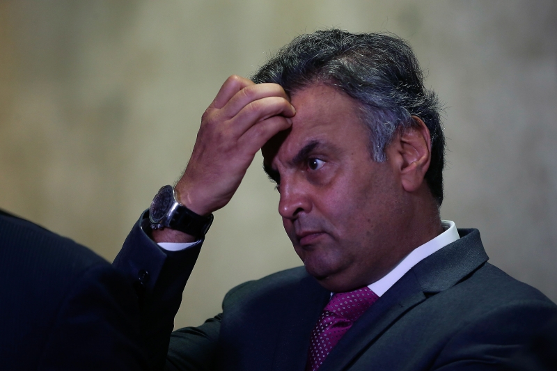 Aécio foi citado e flagrado em delação premiada dos donos do frigorífico JBS, Joesley e Wesley Batista