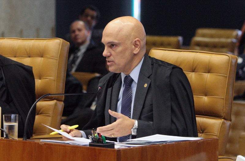 Ministro Alexandre de Moraes durante sessão do Supremo