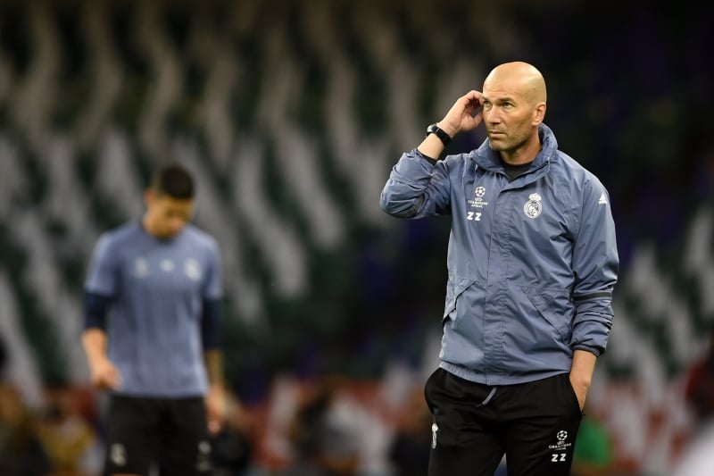 Zidane no último treino dos merengues antes da final