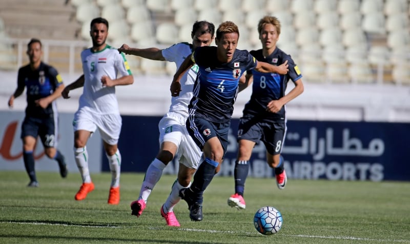 Jogando em Teerã, no Irã, o time japonês empatou por 1 a 1 com o Iraque