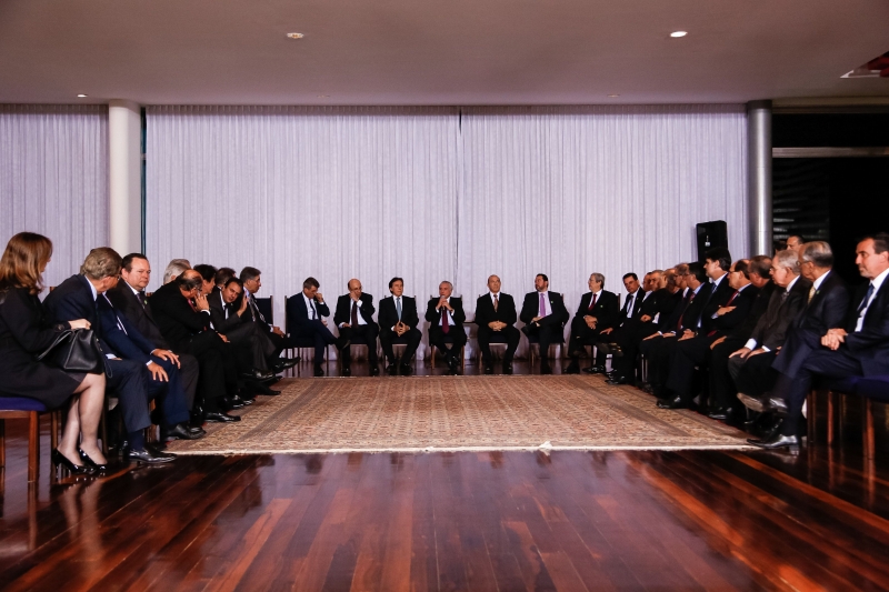 Temer se reuniu com governadores durante jantar no Palácio da Alvorada