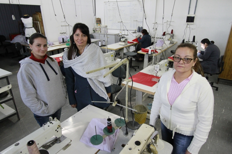Lisilene, Marilene e Isa Cristina destacam as oportunidades profissionais oferecidas às mulheres do grupo