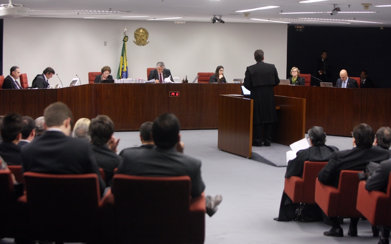 Sessão da primeira turma da Suprema Corte, que julgou Aécio Neves