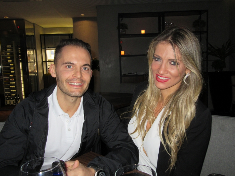 Helton Marin e Lauren Bond no Eleven Diner Room