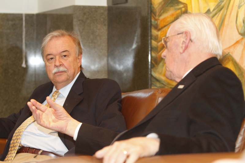 Petry (esquerda) e Müller avaliaram as condições da economia e traçaram crescimento em 2017