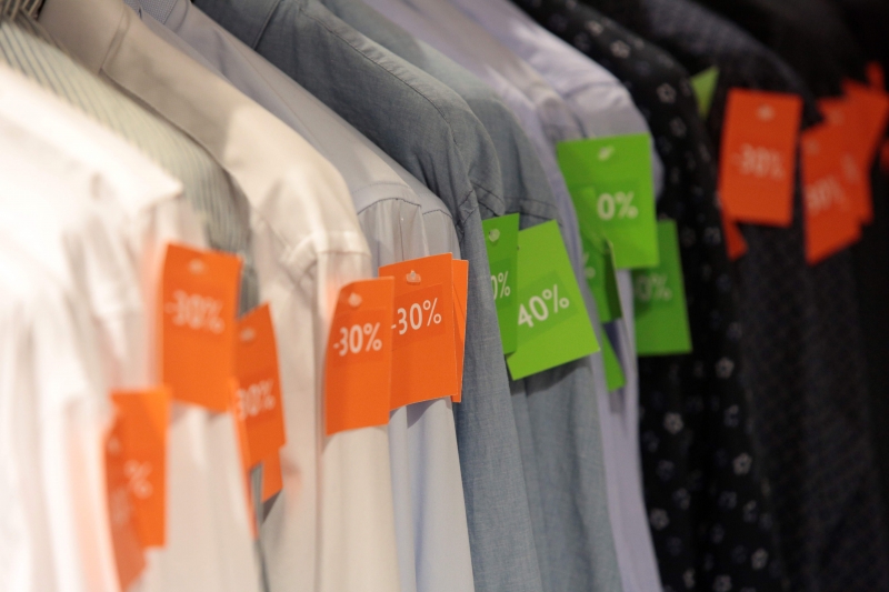 O grupo vestuário teve um decréscimo nas taxas entre a última semana de junho e a primeira de julho