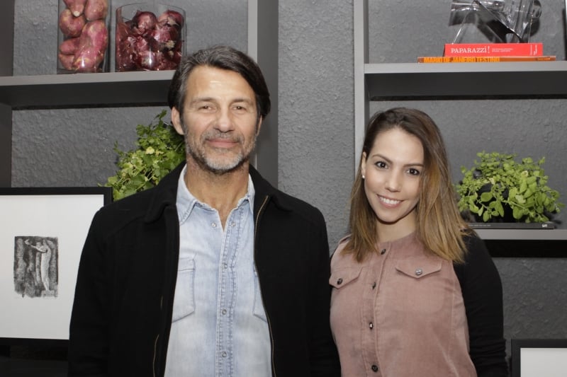 Rubens Simões e a chef Tássia Magalhães no jantar de abertura do Chef's Table