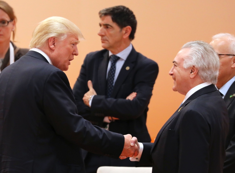 Presidentes de Brasil e Estados Unidos se encontraram durante a reunião do G-20, na Alemanha
