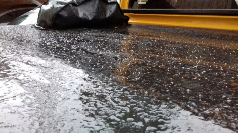 Palmeira das Missões registrou chuva congelada na manhã desta segunda