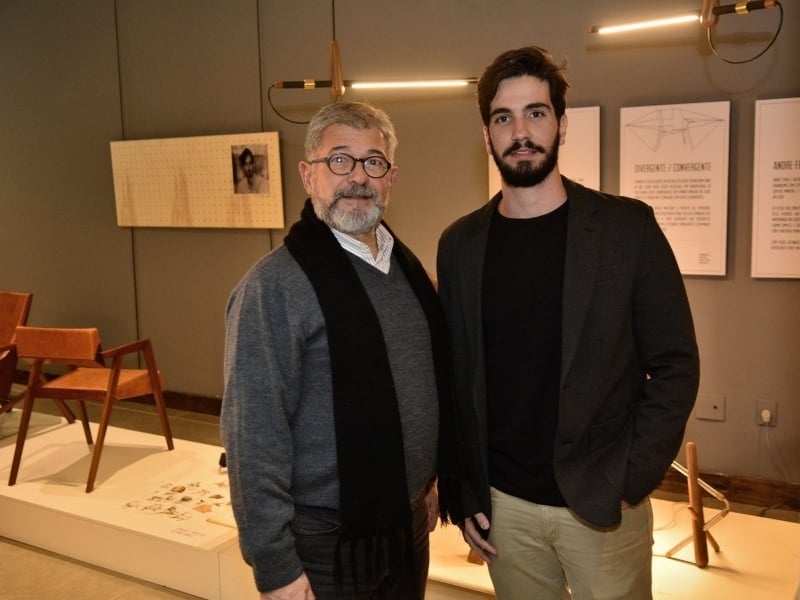 Paulo Zoppas e Ricardo Rangel na abertura da exposição Divergente Convergente, na Casa de Alessa