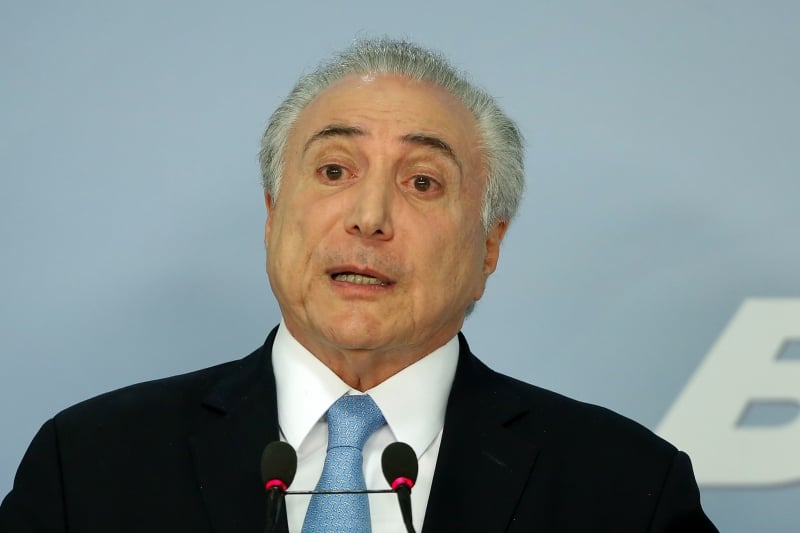 O presidente Temer disse que 'não participou nem participa de nenhuma quadrilha'
