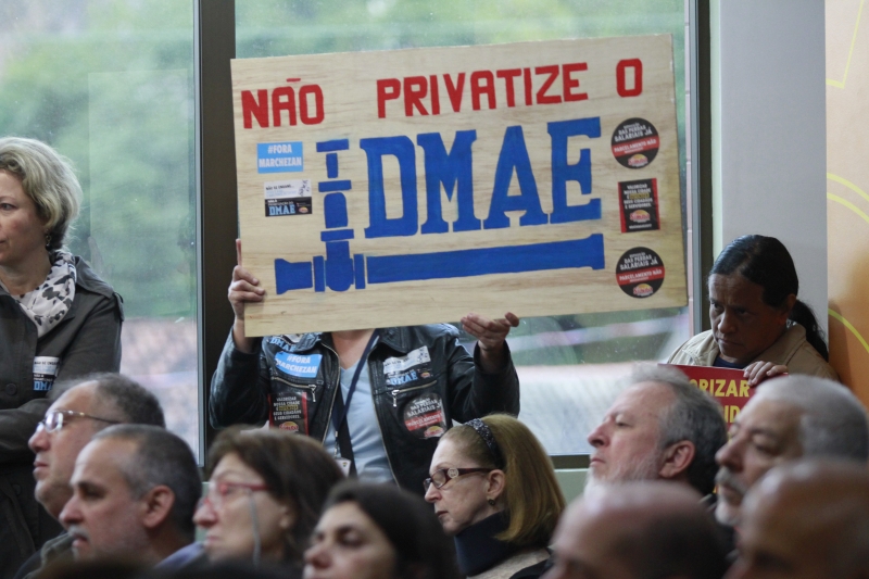 Ato na Câmara mostrou oposição à possibilidade de privatização do departamento