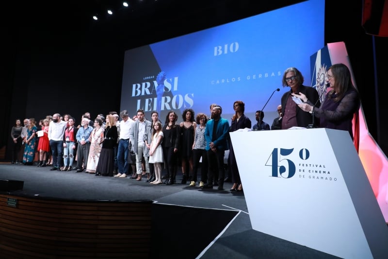 Equipe de Bio lotou o palco do Festival de Cinema de Gramado em sessão na noite desta quinta-feira