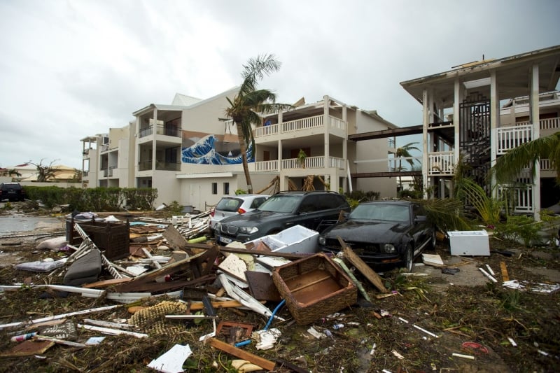 Território francês na América Central, Saint Martin teve centenas de casas e hotéis destruídos