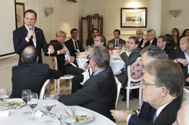 João Doria participou de almoço na Câmara de Comércio França-Brasil 